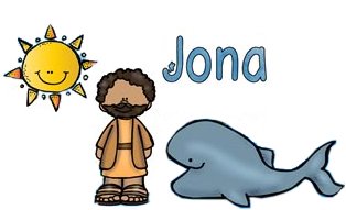 Prophet Jona mit Wal und Sonne