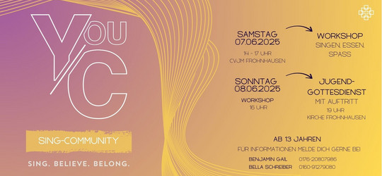 Wer mindestens 13 Jahre alt ist, kann bei „You/C an der Dill – Sing-Community“ mitmachen! 