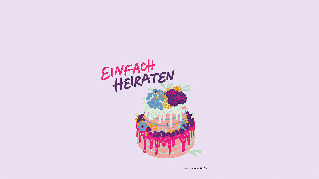 Grafik mit einer bunten Torte