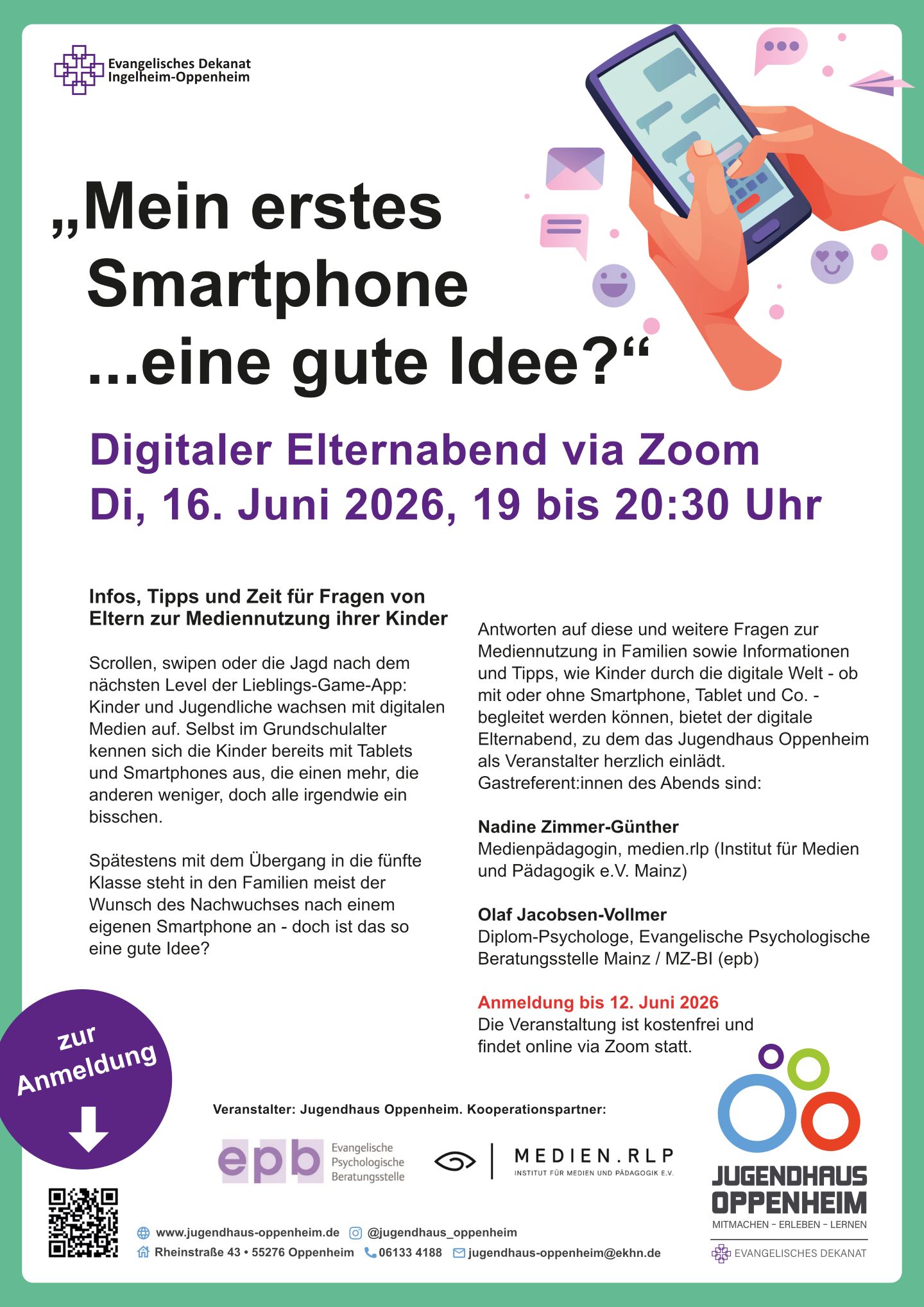 Plakat digitaler Elternabend Plakat digitaler Elternabend