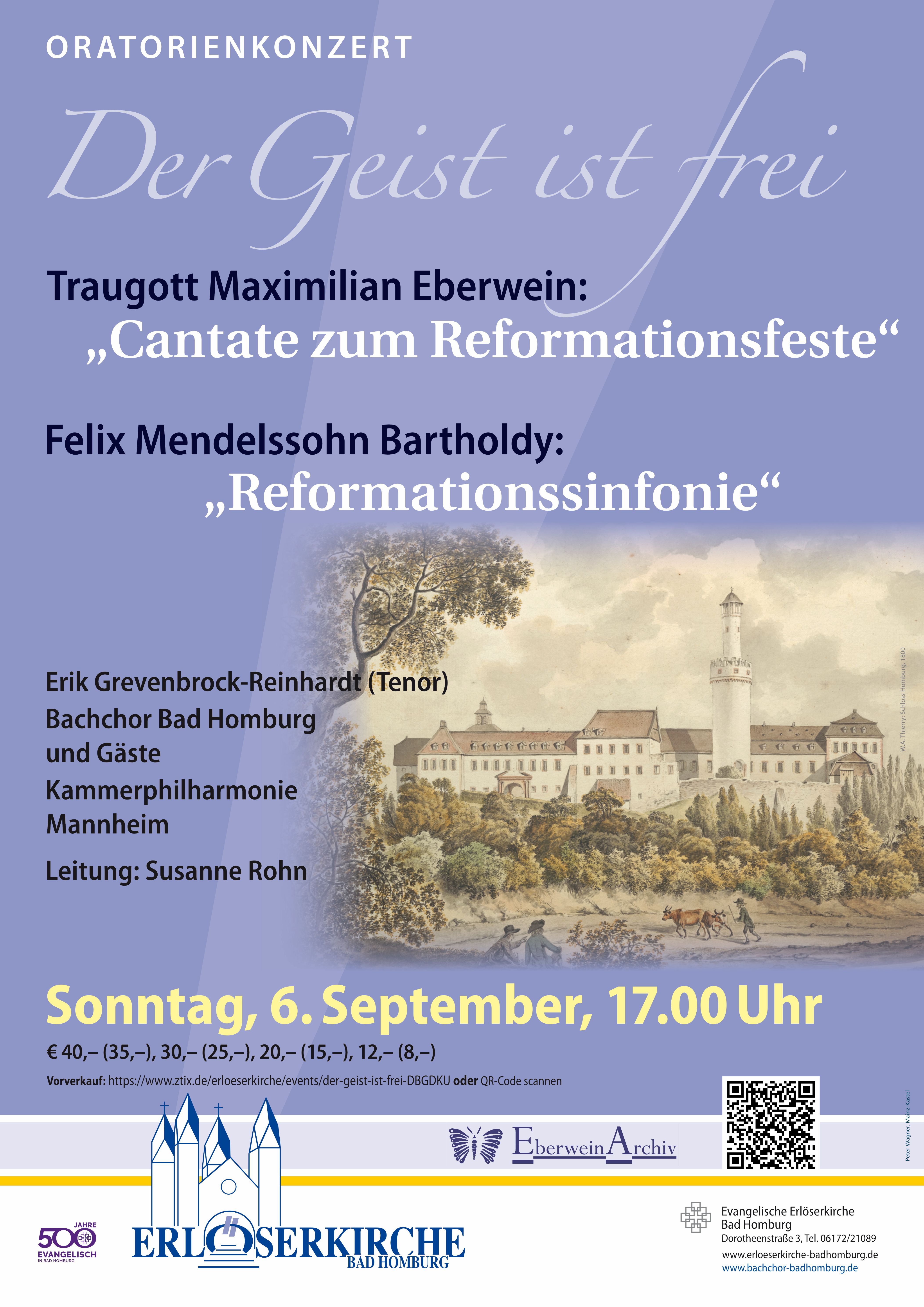 Plakat mit Daten zum Konzert in der Erlöserkirche