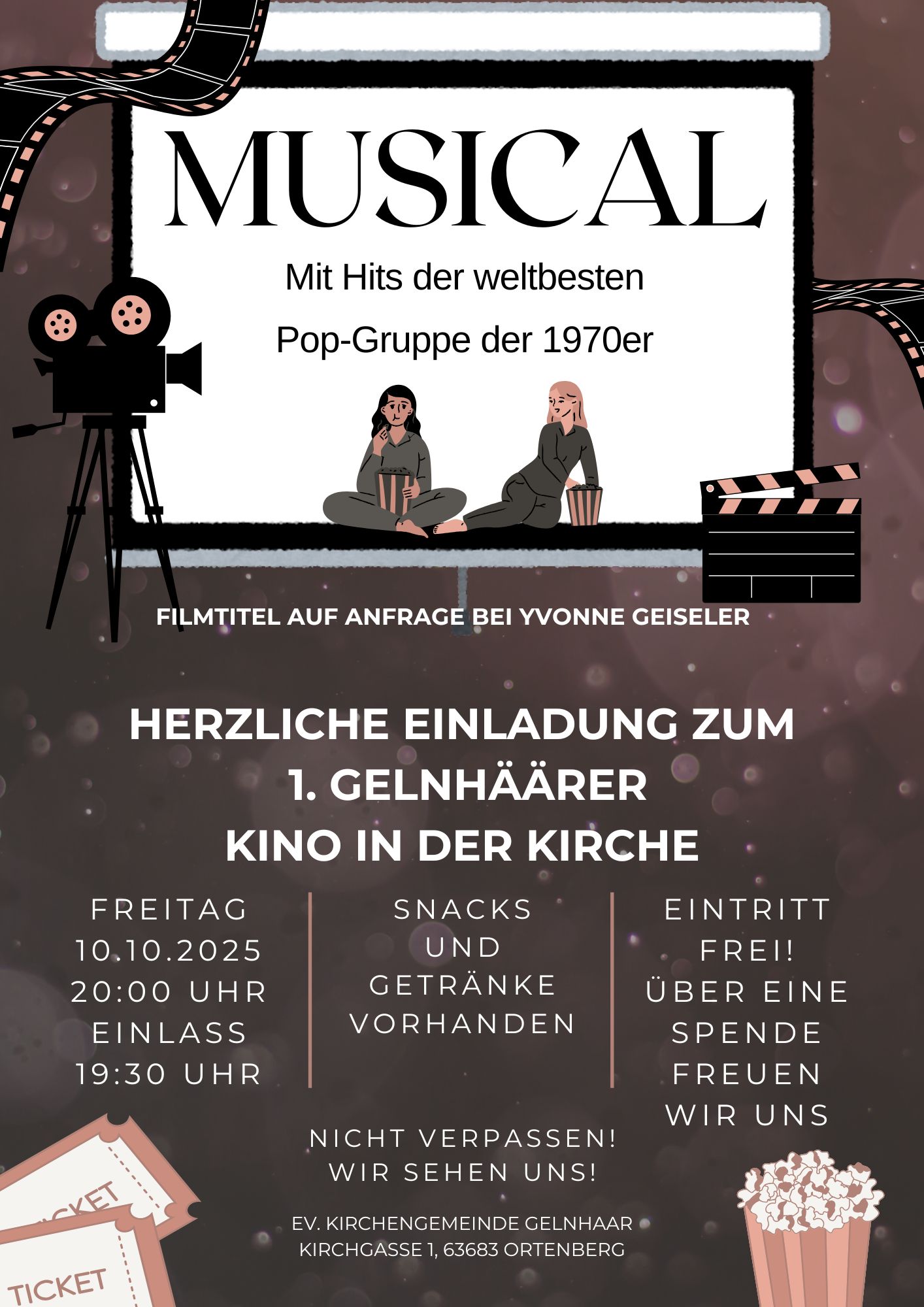 Kino in der Kirche am 10.10.2025 20 Uhr