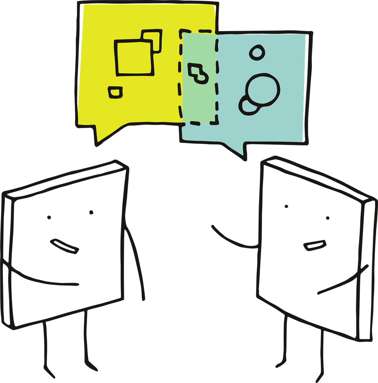 Gespräch_Symbolbild_C_manfredsteger_Pixabay.png Karikatur / Symbolbild / Menschen im Gespräch