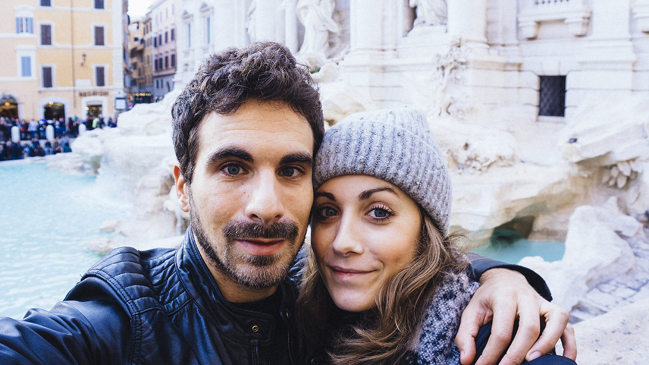 Ein Liebespaar in Rom