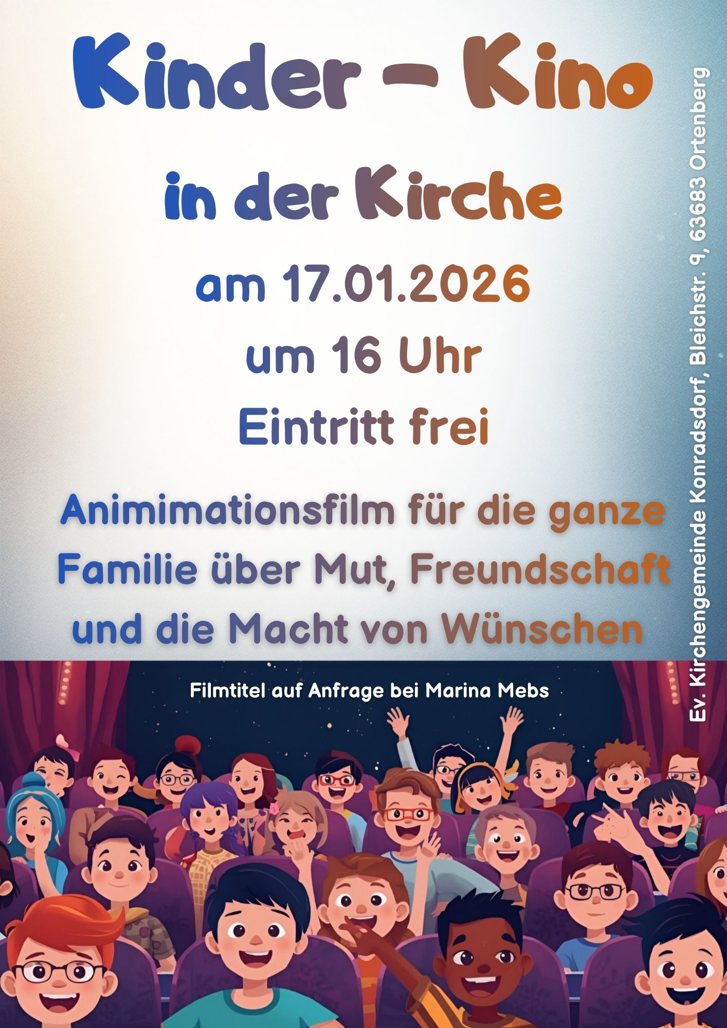 Kinder-Kino in der Kirche Gelnhaar im Januar
