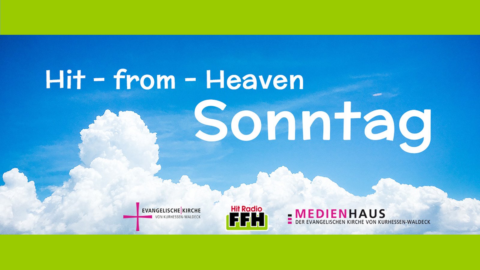 Hit-from-Heaven, Hintergrund Himmel, Logos von EKKW FFH und medio.tv