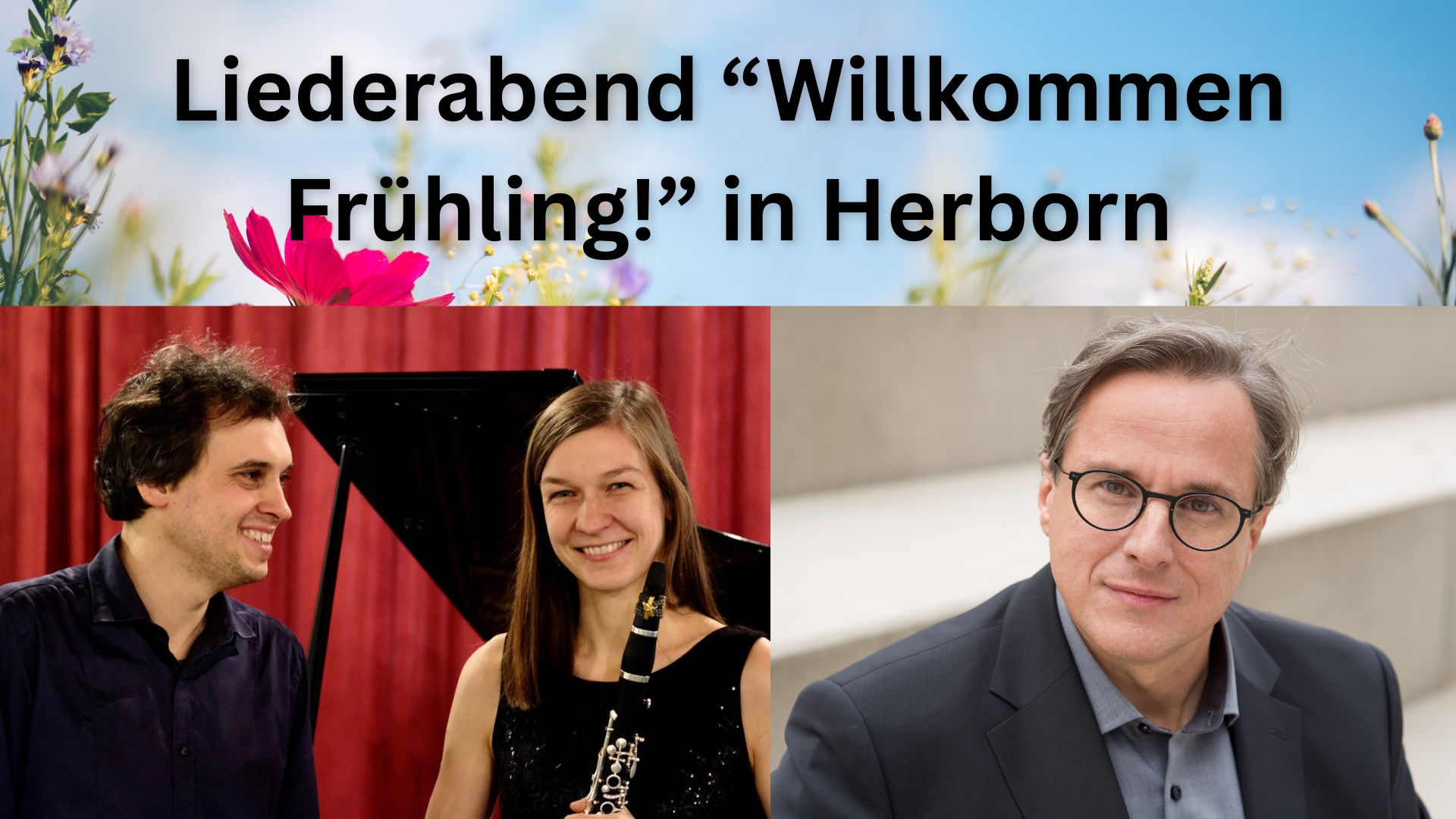 Pianist Jonathan Rohrer (von links), Klarinettistin Regina Rohrer und Tenor Hubert Schmid