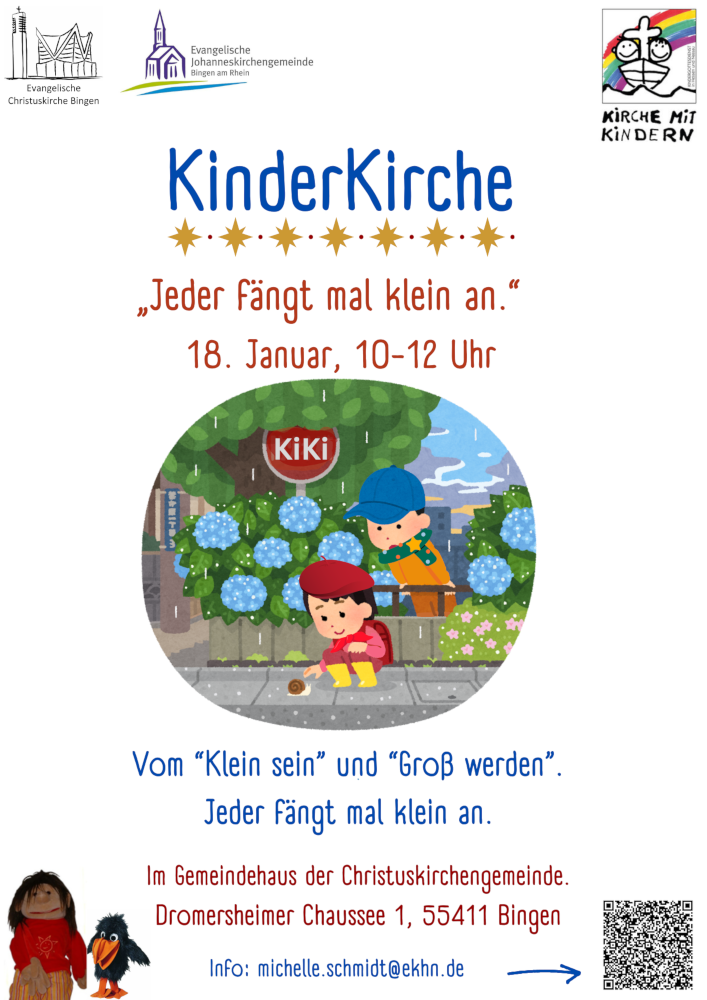 Plakat zur Kinderkirche im Januar