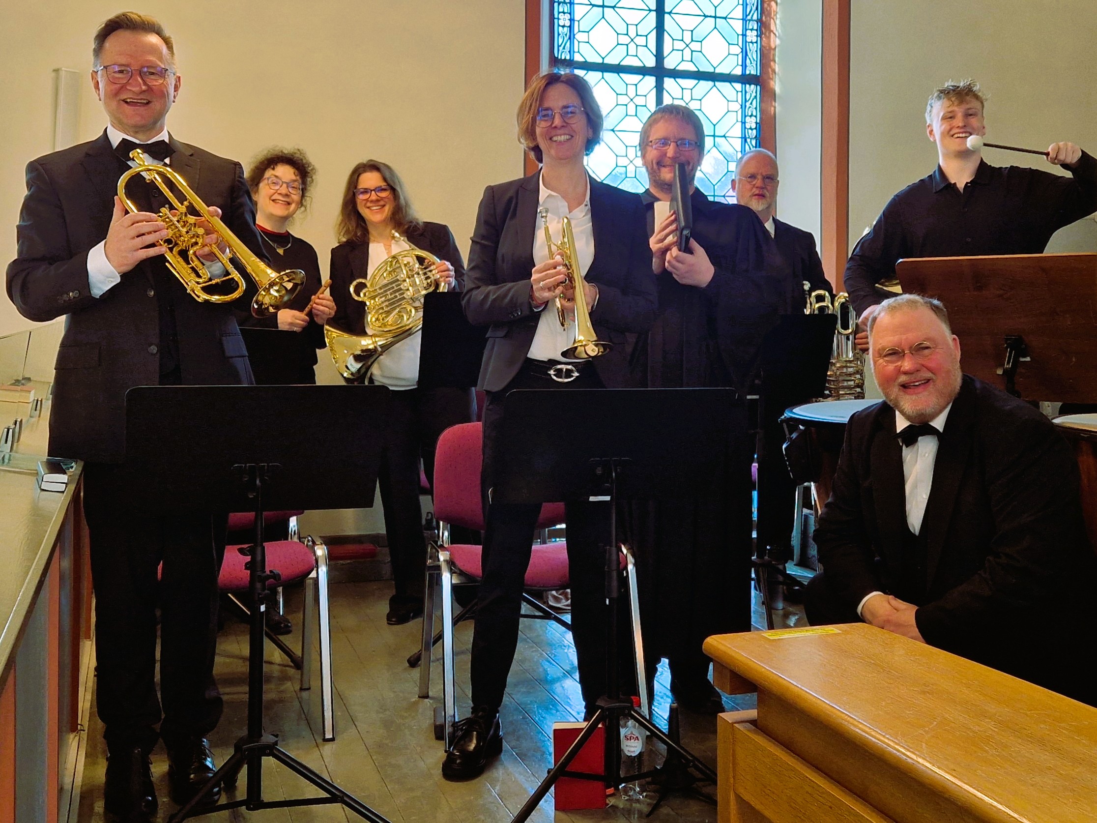 Das Bläserensemble FRECHBLECH musizierte am Ostersonntagmorgen in der Musikkirche.