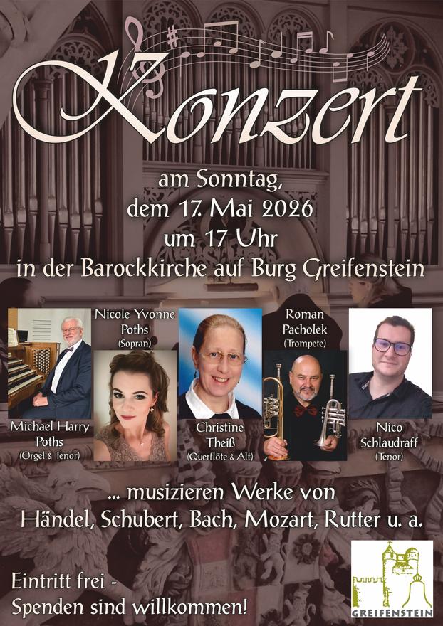 Plakat zum Konzert am 16. Mai um 17 Uhr Plakat zum Konzert am 16. Mai um 17 Uhr