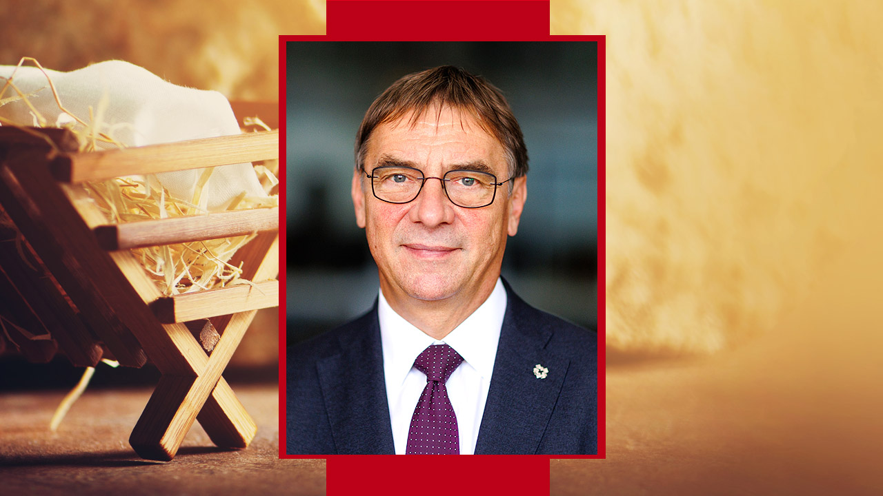 Volker Jung und Krippe