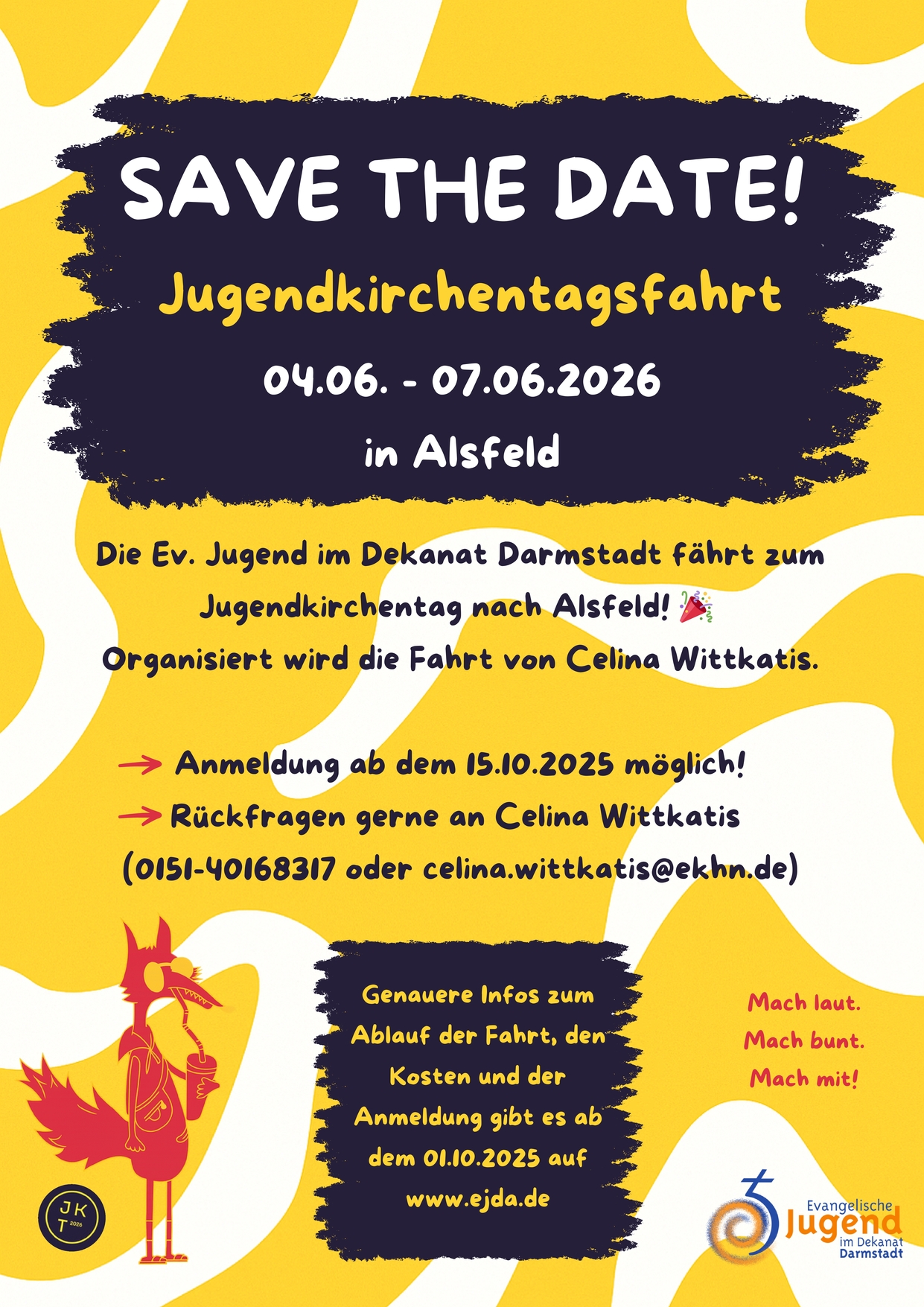 Anmeldung zum Jugendkirchentag in Alsfeld im Juni 2026