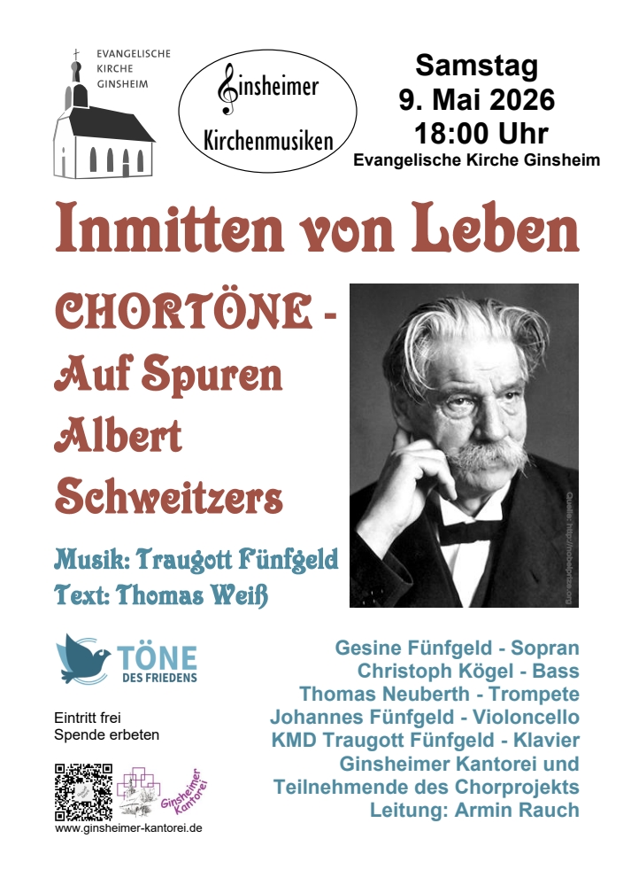 Plakat zum Konzert am 9. Mai in Ginsheim