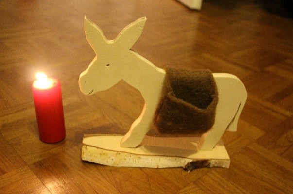 Einer der Esel, handgearbeitet von Dirk Völker