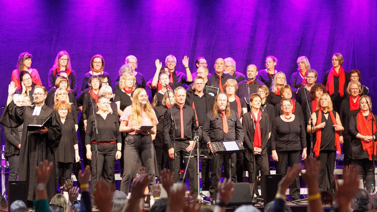 Gospelchor auf der Bühne