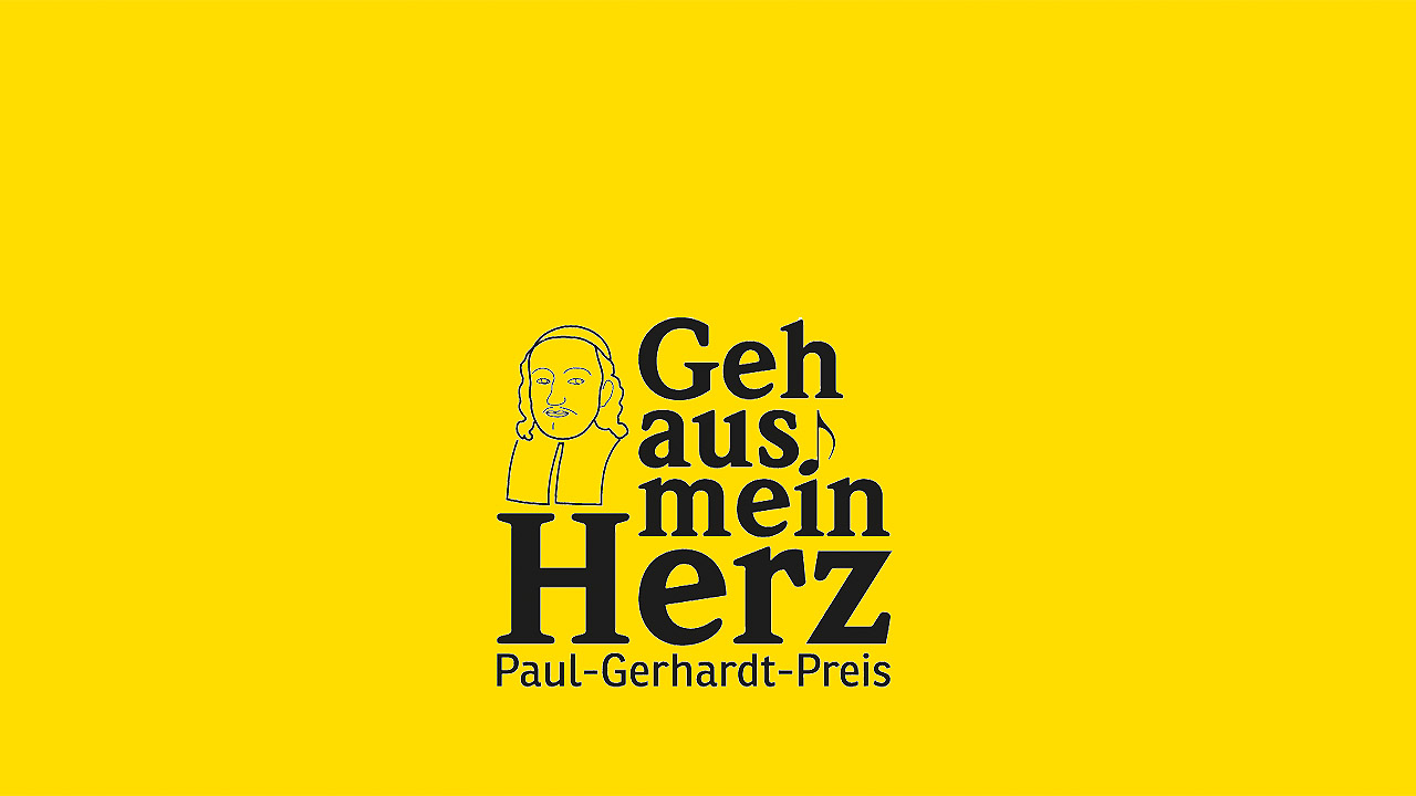 Paul-Gerhardt-Preis und "Geh aus mein Herz" als  Logo mit Portrait des Dichters