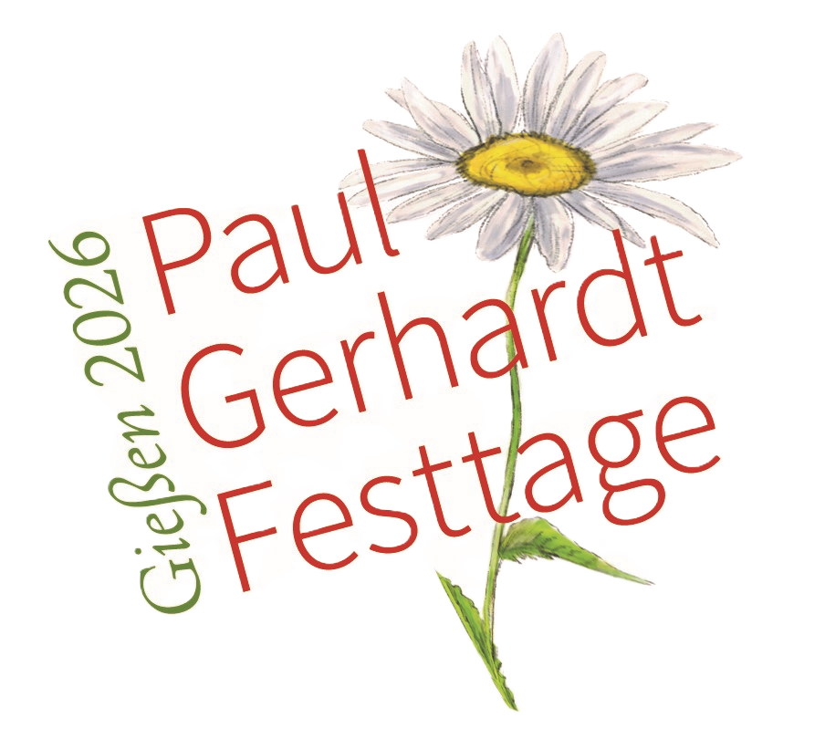 Paul-Gerhardt-Festtage 2026 Das Bild ist das Logo der Paul-Gerhardt-Festtage 2026 in Gießen. Es zeigt eine Sommerblume und den Schriftzug: Paul-Gerhardt-Festtage. Gießen 2026