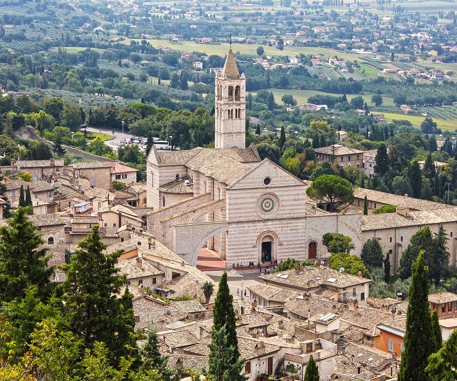 Die Stadt Assisi in Italien