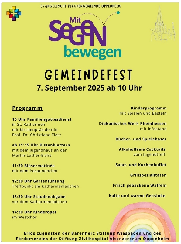 Plakat Gemeindefest in Oppenheim