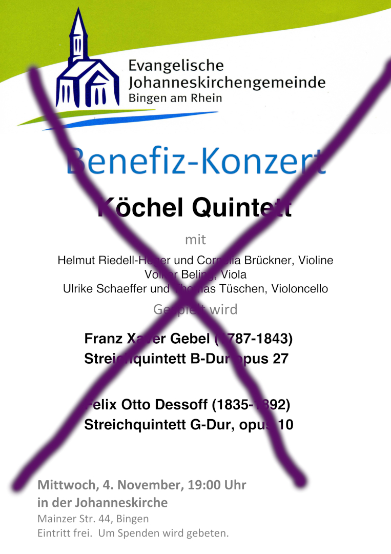 Kirchenkonzert am 4. November