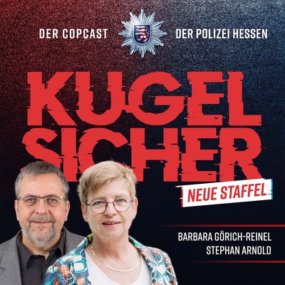 Die Grafik zeigt im Hintergrund in roter Farbe das Wort "Kugelsicher2 und im Vordergrund die beiden Seelsorger.