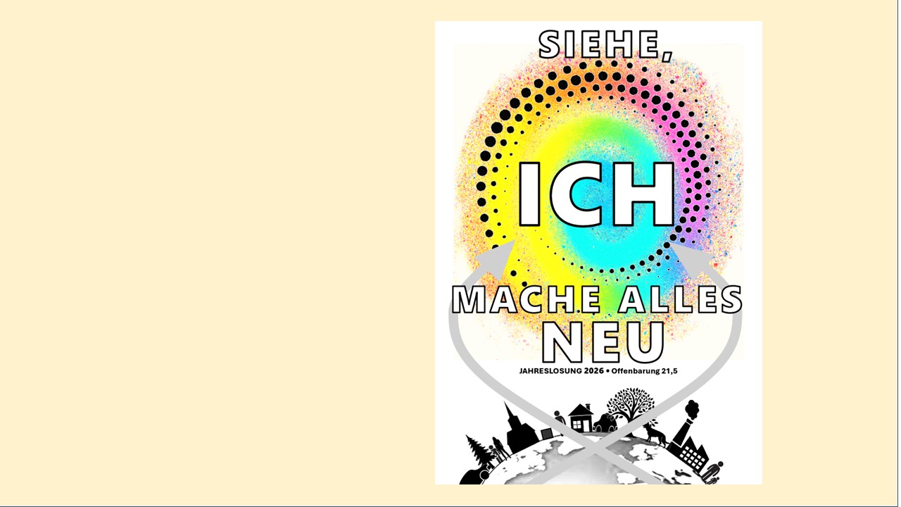 Das Foto zeigt eine bunte Grafik mit dem Text