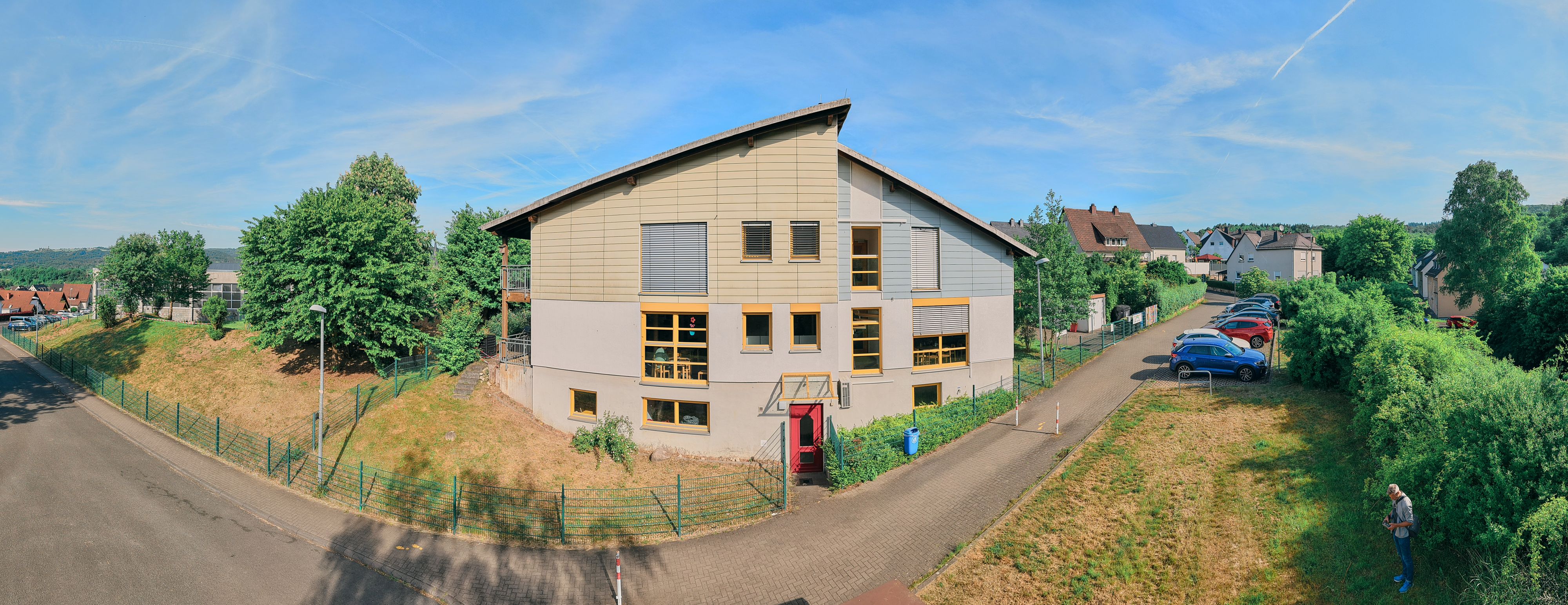 KiTa "Unterm Regenbogen" Das Gebäude der Kindertagesstätte "Unterm Regenbogen" in Sinn..