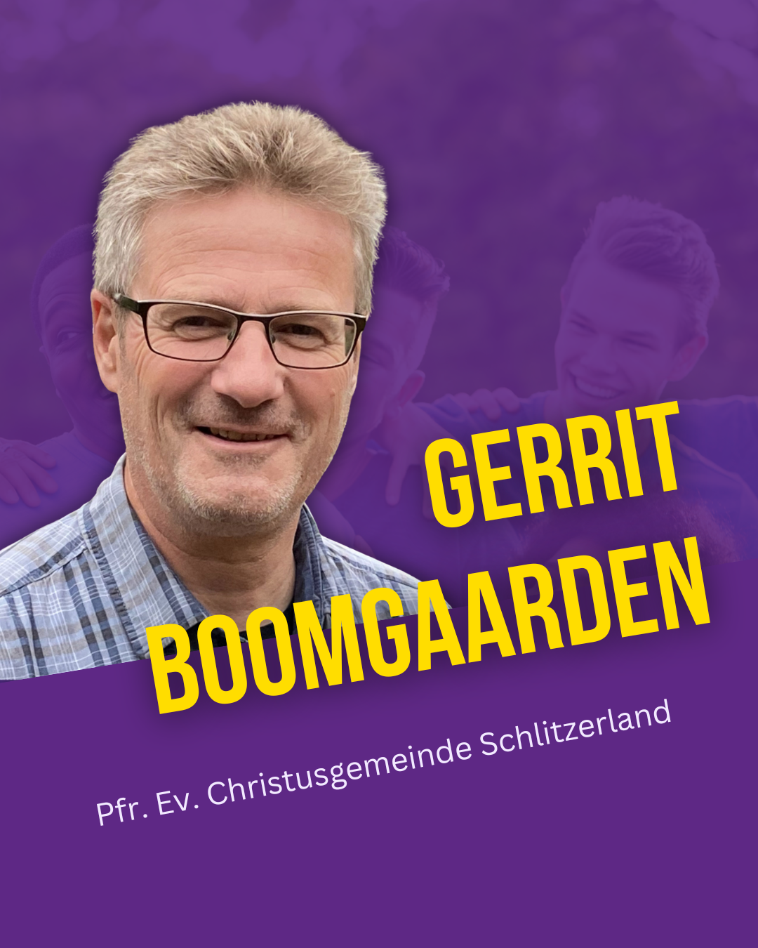 Gerrit Boomgaarden Gerrit Boomgaarden, Pfarrer Evangelische Christusgemeinde Schlitzerland